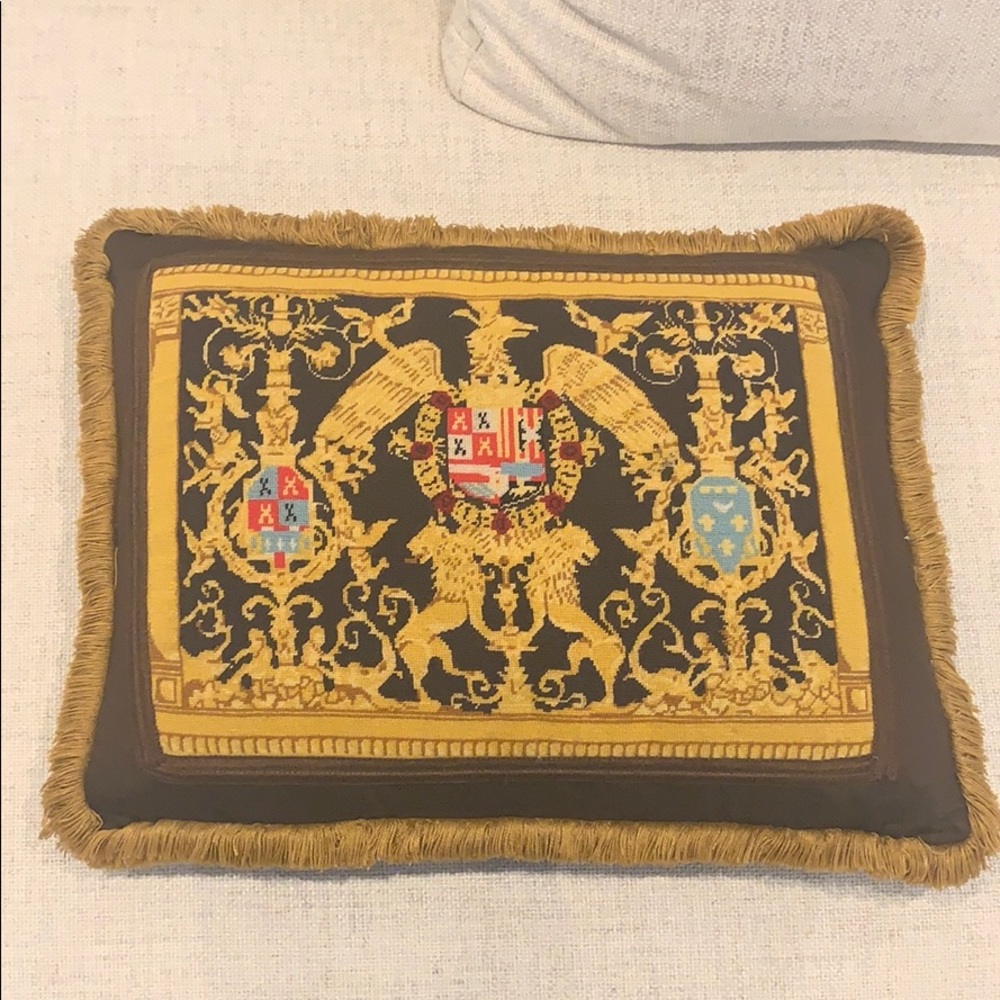Crest NeedlePoint Decorative Pillow